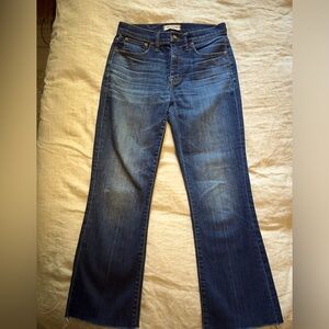 Madewell Cali-Demi Boot cut jeans size 27
